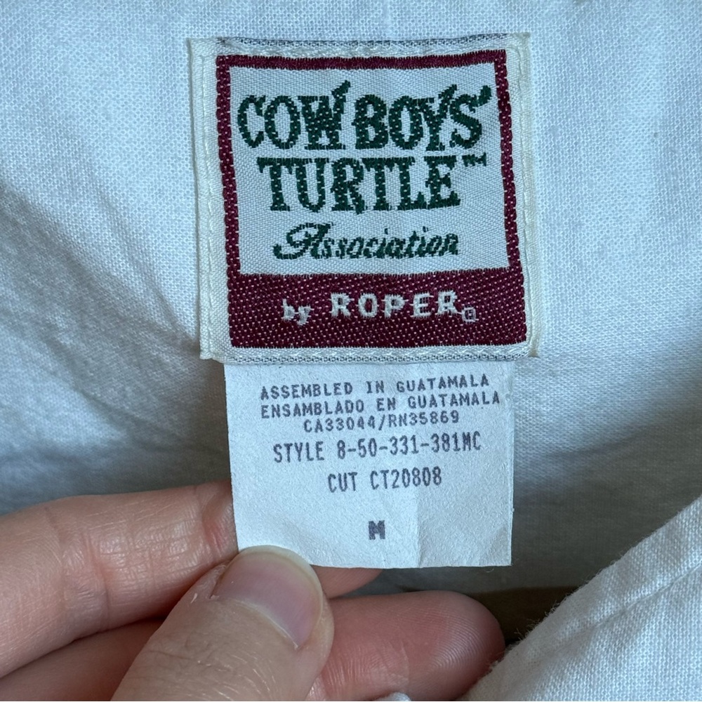 Roper Cowboys’ Turtle Association Western Aztec Snap Shirt – Size M - Picture 6 of 12